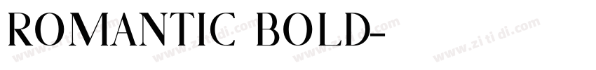Romantic Bold字体转换